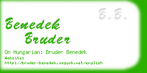 benedek bruder business card